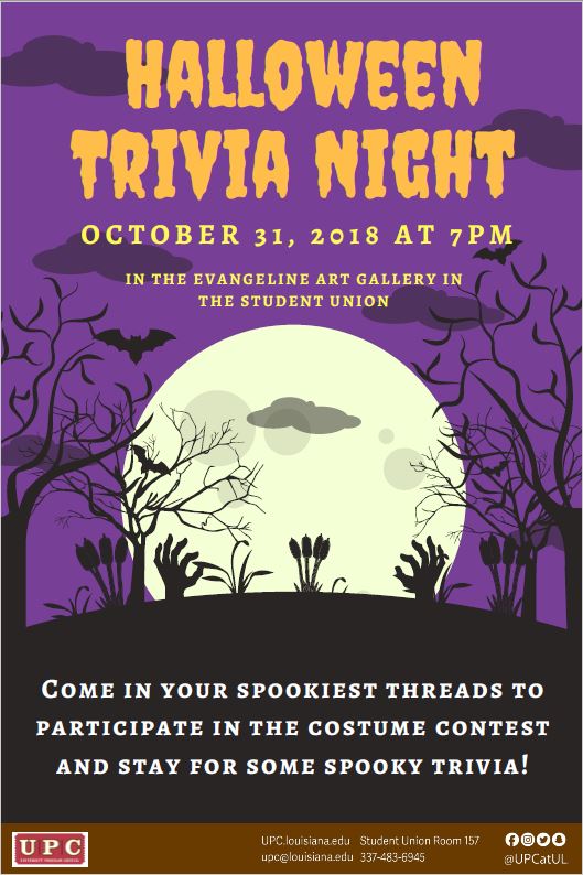 Halloween Trivia Night University Program Center